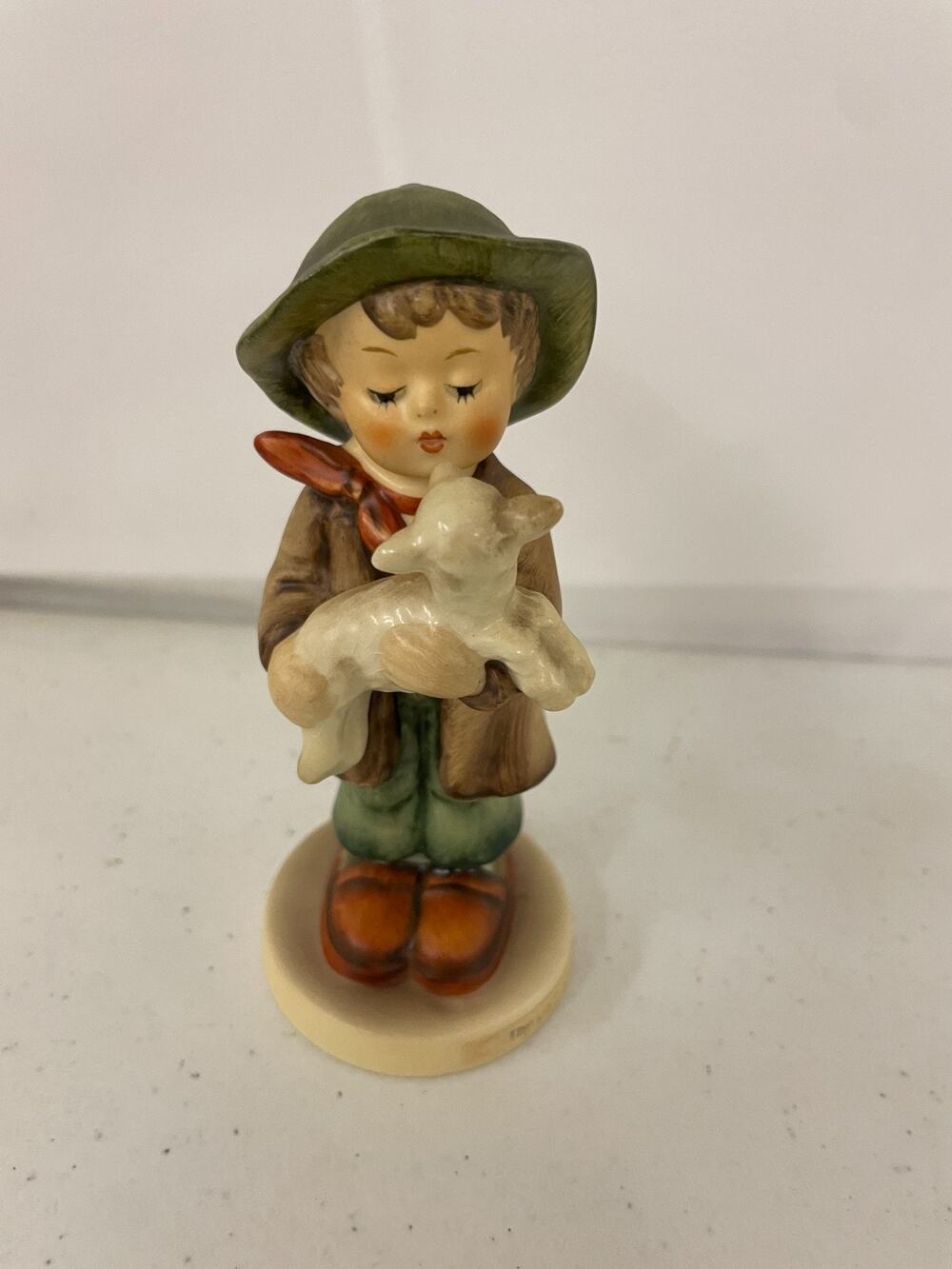 Goebel M.I. Hummel The Lost Sheep #68/2/0 Boy Holding Lamb Figurine Germany VTG
